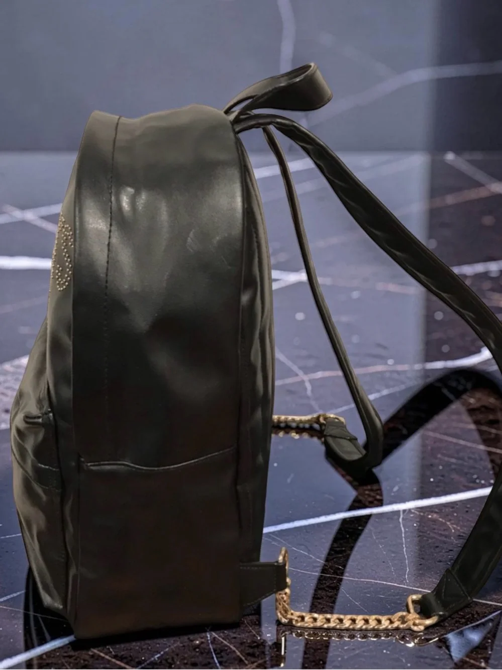 Victoria's Secret Studded Backpack with Chain Accent ✨🤩🖤